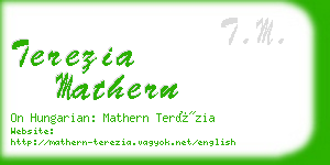 terezia mathern business card